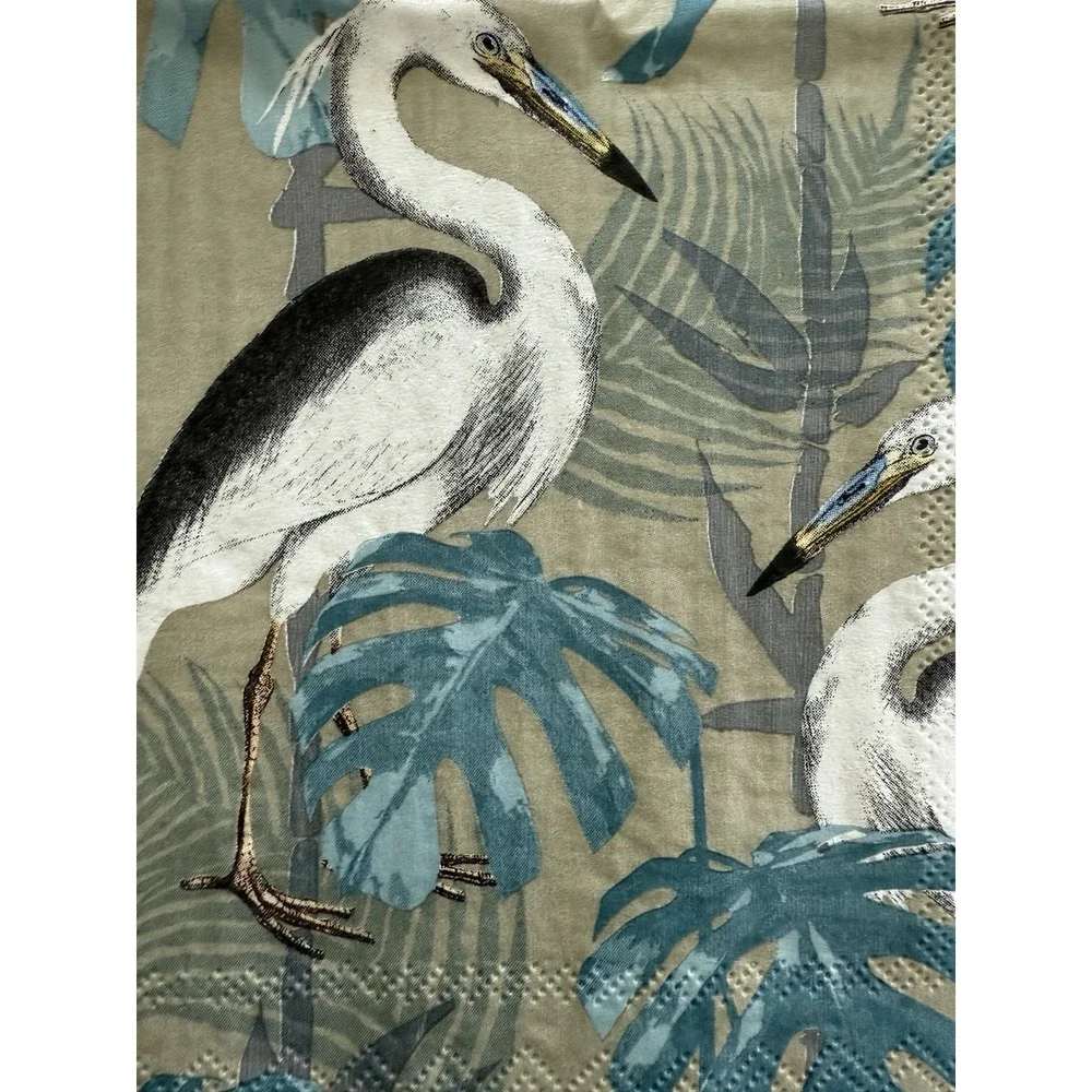 Set Of 6 Assorted Napkins For Decoupage Teal Color‎ Scheme (4)